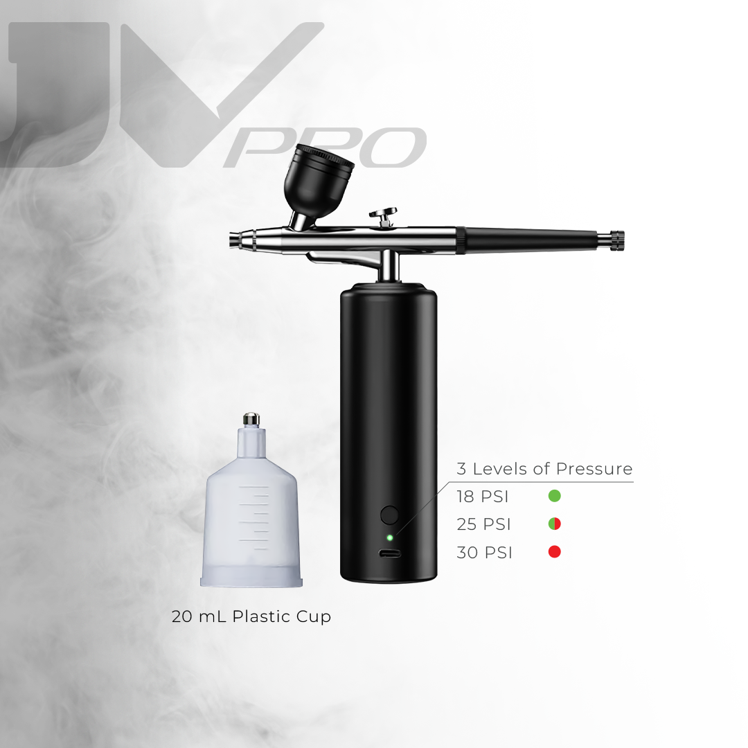 JV PRO Airbrush - Cordless, Portable, Adjustable PSI