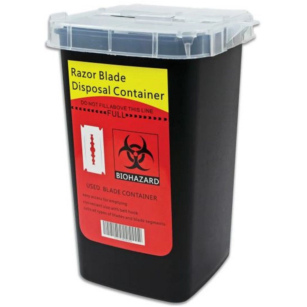 Razor Blade Sharps Disposal Container - Sharps Container Black