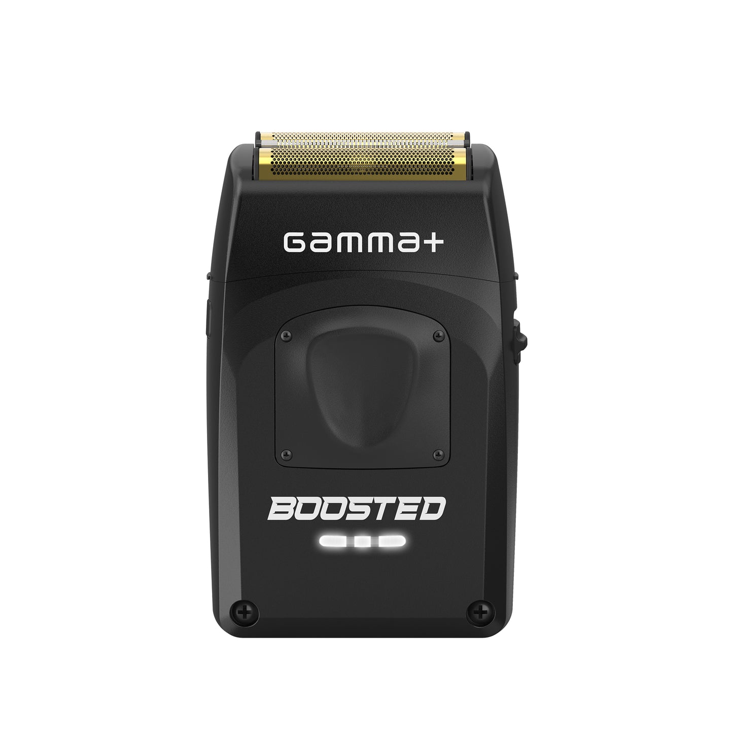 Gamma Boosted Cordless Double Foil Shaver designed for barbers with hypoallergenic gold foils.”