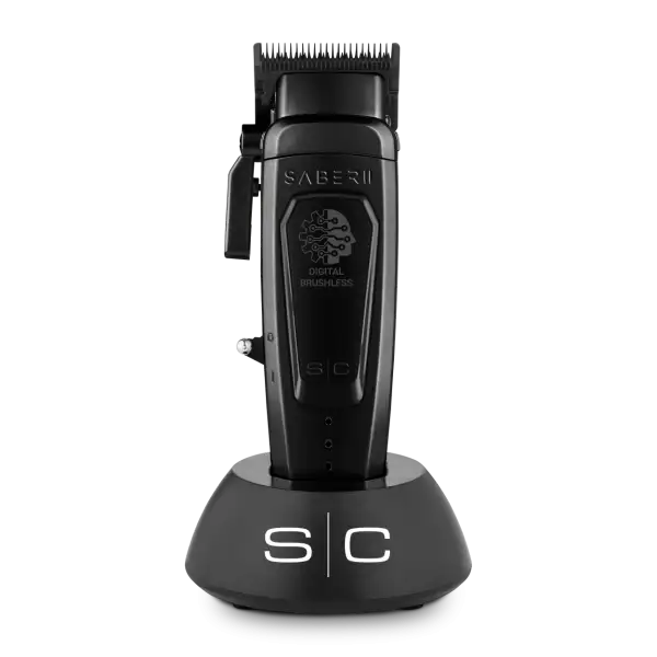 STYLE CRAFT SABER 2 CLIPPER - PROFESSIONAL CORDLESS MODULAR HAIR CLIPPER WITH HIGH-TORQUE DIGITAL BRUSHLESS MOTOR IN BLACK