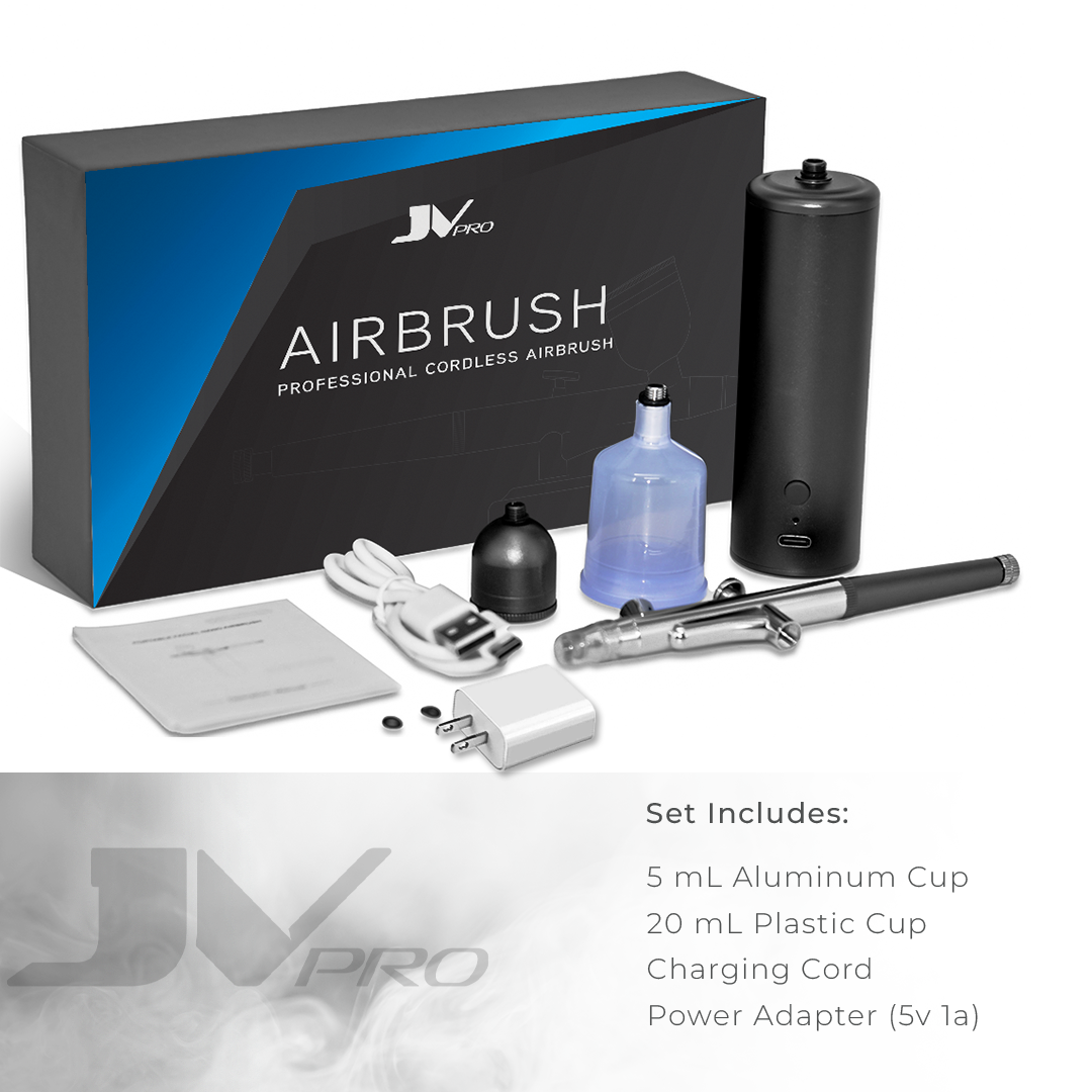 JV PRO Airbrush - Cordless, Portable, Adjustable PSI