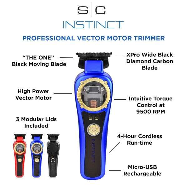 StyleCraft Instinct Cordless Trimmer with Vector Motor